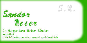 sandor meier business card